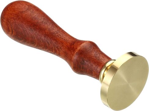 30mm Round Blank Wax Seal Stamp, Removable Brass Head Without Carving Wooden Handle Retro for Envelope Invitation Wine Packing Gift Wrapping in Kuwait