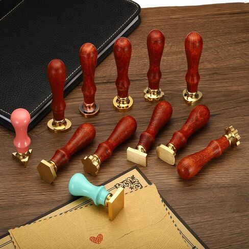 30mm Round Blank Wax Seal Stamp, Removable Brass Head Without Carving Wooden Handle Retro for Envelope Invitation Wine Packing Gift Wrapping in Kuwait