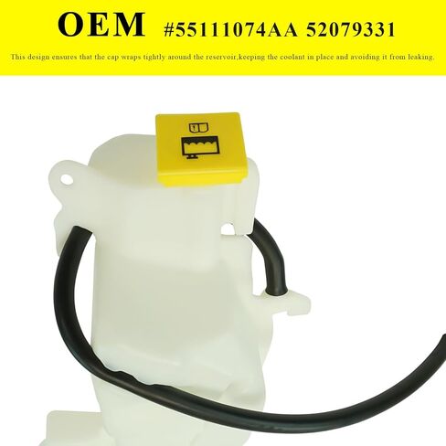 قطعتان من غطاء خزان سائل تبريد المحرك، غطاء خزان المياه المضاد للتجمد للسيارة OEM # 55111074AA 52079331، أغطية خزان تدفق سائل تبريد المحرك لـ Pacifica Voyager Gladiator in Kuwait