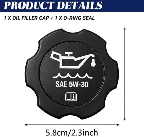 Engine Oil Filler Cap Replacement, automotive oil cap Compatible with GM 1992-2018 1994-2011 Chevrolet GMC Cadillac Buick Oldsmobile Pontiac Hummer Saab Isuzu, Replaces OEM #FC208, 12573337 in Saudi Arabia