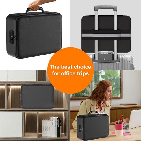 Fireproof Document Box, Multi-Layer Heat Insulated Fire and waterproof office bag with lock，Portable family outdoor travel bags are suitable for storing important documents and valuable. in Saudi Arabia