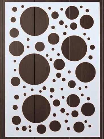 Bubbles Stencil – Circle Bubble Pattern Reusable Template for Painting, Crafting, Walls, DIY Art and Home Decor in Saudi Arabia