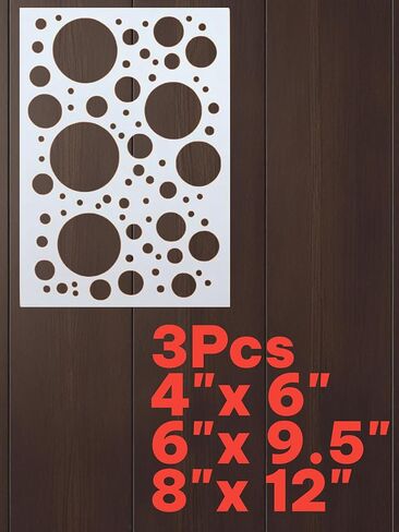 Bubbles Stencil – Circle Bubble Pattern Reusable Template for Painting, Crafting, Walls, DIY Art and Home Decor in Saudi Arabia