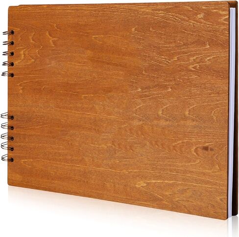 Glenmal Graduation Wood Guest Book Rustic Grad Gifts Wood Scrapbook Photo Album Hardcover Photo Guest Book Congratulatory Message Book with 80 Blank White Pages for Graduation Party(Congratulation) in Saudi Arabia