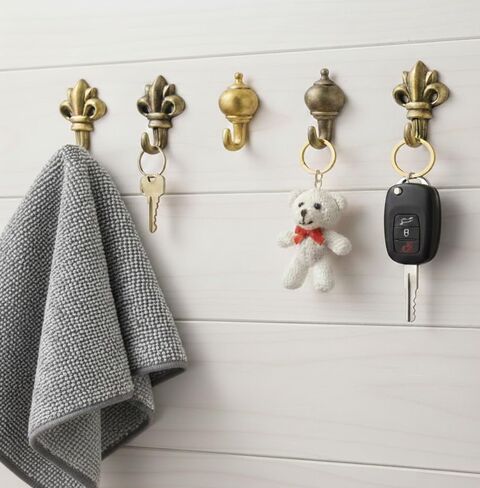 DIY HARDWARE- 20PCS Metal Push Pin Hangers, Decorative Thumb Tacks for Wall Hanging, Renter Friendly Gold and Bronze Picture Hooks for Wood, Cork, Fabric Walls with Storage Box in Saudi Arabia