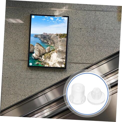 Uonlytech Invisible Mounting Hardware Acrylic Mirror Nails 10 Set High Transparency Decorative Screw Caps for Wall Hanging Advertising Use in Home Office Store in Kuwait