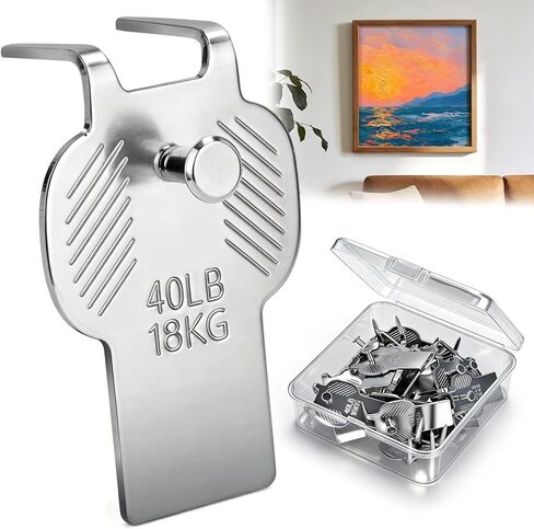 20Pcs Claw Drywall Picture Hangers, 40Lbs Picture Hanging Hooks Heavy Duty Hangers for Art Picture Mirror Painting Frame Photo Poster Picture Hanging Kit for Home Office Decor in Saudi Arabia
