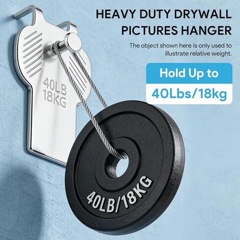 20Pcs Claw Drywall Picture Hangers, 40Lbs Picture Hanging Hooks Heavy Duty Hangers for Art Picture Mirror Painting Frame Photo Poster Picture Hanging Kit for Home Office Decor in Saudi Arabia