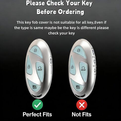 غطاء غطاء مفتاح السيارة Hyundai Key Fob، غطاء غطاء مضاد للخدش لمفتاح السيارة يناسب Hyundai Ioniq 6 Grandeur GN7 KONA Elanrtra Sonata Tucson 2023-2026 Santa Fe واقي المفاتيح مع سلسلة مفاتيح (5 أزرار) أسود in Kuwait