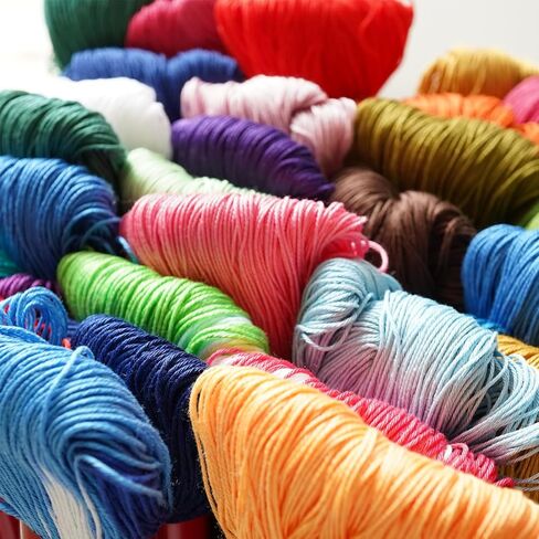 Daruma Sashiko Thread Large Skein, 185 Yards Cotton Japanese Embroidery Thread, Fine or Medium-Weight, with Decorative Thread Card (Fine, Ecru) in Saudi Arabia