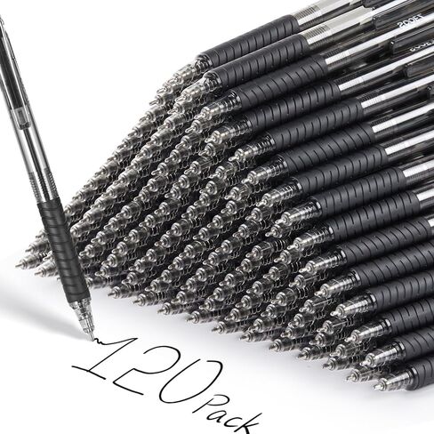 Sooez 80 Pack Pens Bulk, Ballpoint Pens with Soft Grip, Retractable Black Ink Pen, Medium Point 1.0mm for Note-Taking & Journaling, Smooth Writing No Bleed for Nurses Servers Teachers School Office in Kuwait