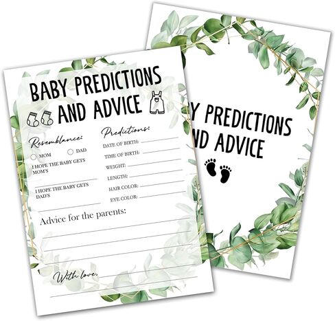 Baby Shower Game Cards, True or False Game, Tropical Jungle Theme Party Cards For Gender Neutral Boys or Girls, Set of 30 Cards(Green003) in Saudi Arabia