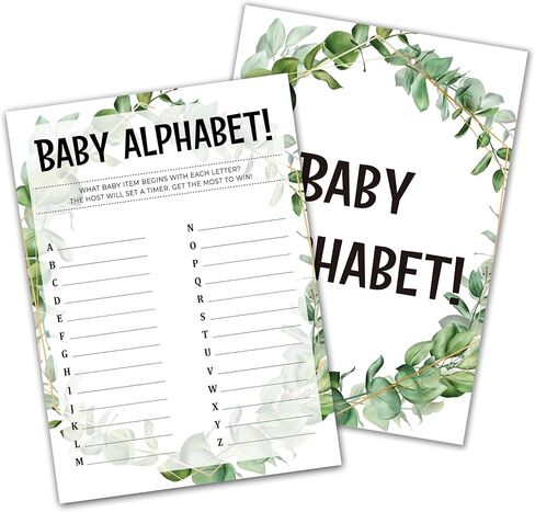 Baby Shower Game Cards, True or False Game, Tropical Jungle Theme Party Cards For Gender Neutral Boys or Girls, Set of 30 Cards(Green003) in Saudi Arabia