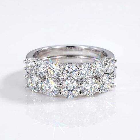 1 Pc Synthetic Moissanite Rings Classic Silver 0.1ct Ring For Women Anniversary Luxury Fine ladies jewelery Gifts in Saudi Arabia