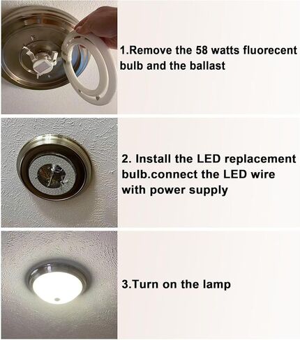 T9 LED Circline Light Bulb, FC12T9/DL Led Replacement for GE Philips Sylvania 12 Inch Circular Fluorescent T9 32W Day Light 2300Lm 2 Count in Saudi Arabia