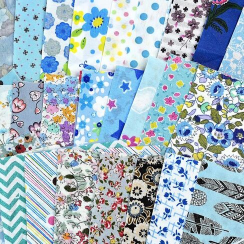 200PCS 4x4 Inch Vintage Fabric Squares, Quilting Fabric Bundles with 50+ Colors & Patterns, Pre Cut Quilt Squares for Sewing Clothes & Crafts, Charm Packs for Quilting Supplies in Kuwait
