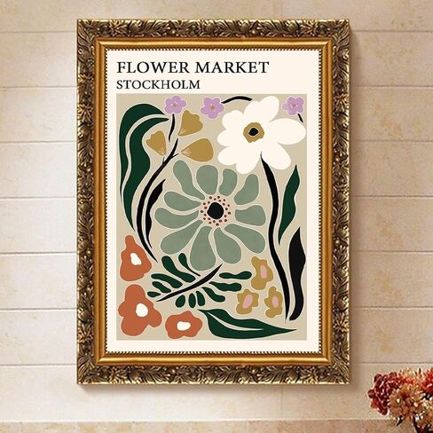 Paint by Numbers for Adults and Kids Beginner, Vintage Green Flower Painting by Number Kits On Canvas Number Artist Paint by Number Kit Oil Painting Acrylic Paints Home Wall Decor Gift 12X16 inch in Saudi Arabia