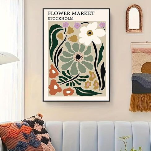 Paint by Numbers for Adults and Kids Beginner, Vintage Green Flower Painting by Number Kits On Canvas Number Artist Paint by Number Kit Oil Painting Acrylic Paints Home Wall Decor Gift 12X16 inch in Saudi Arabia