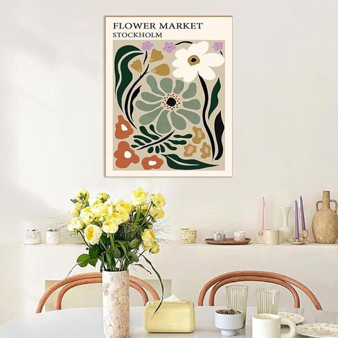 Paint by Numbers for Adults and Kids Beginner, Vintage Green Flower Painting by Number Kits On Canvas Number Artist Paint by Number Kit Oil Painting Acrylic Paints Home Wall Decor Gift 12X16 inch in Saudi Arabia