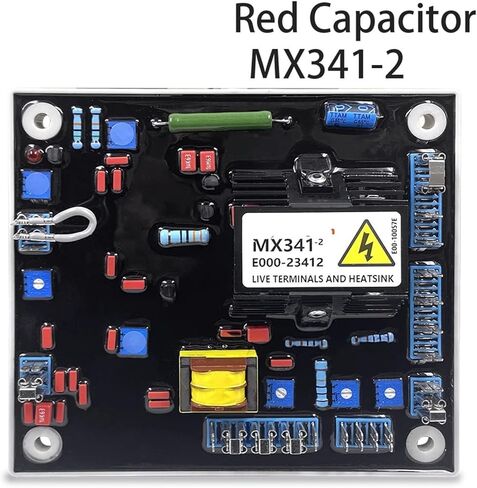 1pcs MX341-2 Red Capacitor AVR Generator Automatic Voltage Regulator Stabilizer Control Module Board Genset Parts in Saudi Arabia