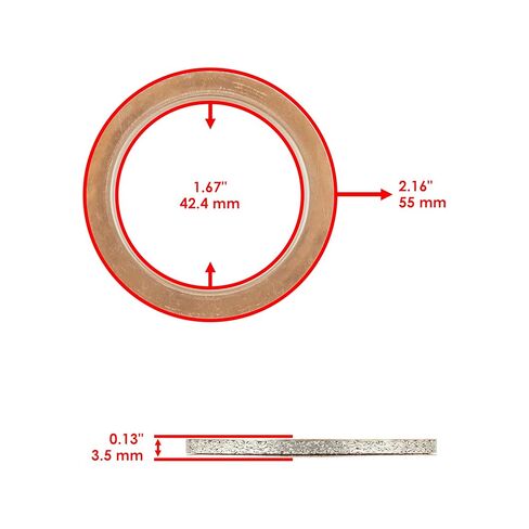Caltric Muffler Pipe Head Gasket Compatible with Yamaha 3Eg-14613-00-00 4X7-14613-00-00 in Kuwait
