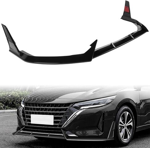 W-POWER, Front Bumper Lip fit for Compatible with 2024-2026 Nissan Sentra S Plus/SR/SV/S/Sense Sedan 4DR, Front Bumper Lip Spoiler Air Chin Body Kit Splitter ABS (Unpainted Matt Black) in Kuwait