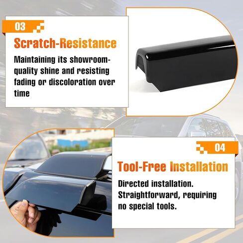 Compatible with Toyota 4Runner Roof Rack Covers 2010-2019, for 4Runner Roof Rack Rail End Cover Shell 4 PCs (Piano Black, Paint) in Saudi Arabia
