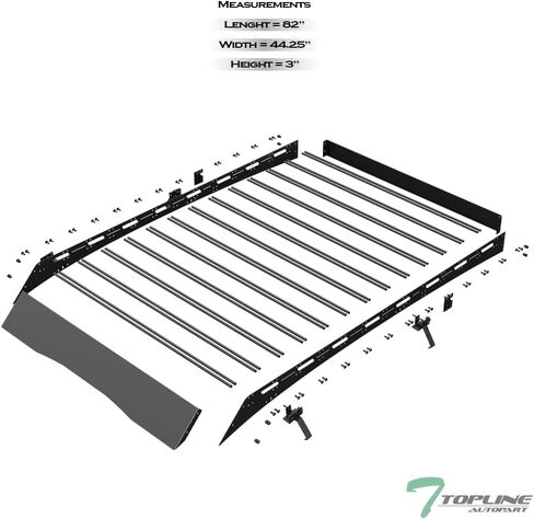 7422444756788 Compatible with 2014-2020 Acura MDX Black Modular Window Frames Roof Rack Cargo Basket Luggage Carrier with Wind Fairing in Kuwait