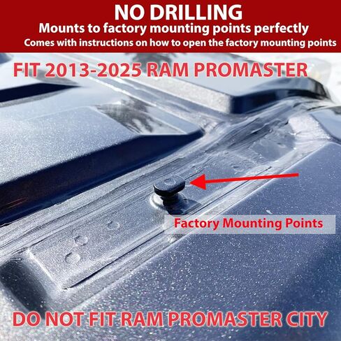 No Drilling Required Van Ladder Rack,Van Roof Rack with Cargo Stoppers,Compatible with 2013-2025 RAM ProMaster 1500/2500/3500 Low/High(Not City) in Saudi Arabia