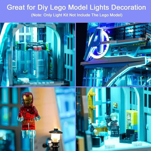مجموعة إضاءة LED مطورة لمجموعة ألعاب بناء برج أفنجرز من ليجو، متوافقة مع ليجو 76269 (النموذج غير متضمن) in Kuwait