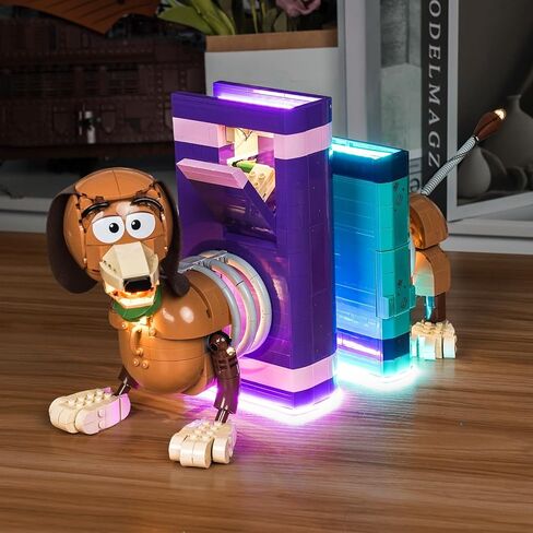 إضاءة LED متوافقة مع LEGO 43301 Toy Story Slinky Dog Bookends - مصابيح فقط، مجموعة إضاءة متوافقة مع LEGO 43301، غير متضمنة النموذج in Kuwait
