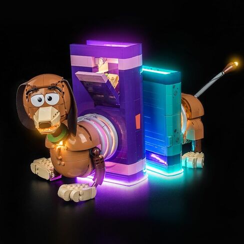 إضاءة LED متوافقة مع LEGO 43301 Toy Story Slinky Dog Bookends - مصابيح فقط، مجموعة إضاءة متوافقة مع LEGO 43301، غير متضمنة النموذج in Kuwait