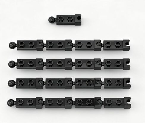 50 Piece Ball Joints Bulk, Classic Plate, Modified 1 x 2 with Tow Ball and Small Tow Ball Socket on Ends, Compatible with Lego Parts and Pieces in Saudi Arabia