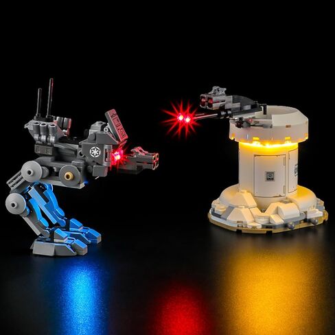 ضوء LED مضيء لهجوم حرب النجوم Lego-75444 AT-RT - سهل التركيب، أسلاك مخفية، ديكور منزلي وجاهز للهدايا (النموذج غير متضمن) in Kuwait