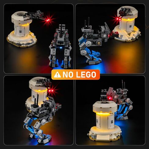ضوء LED مضيء لهجوم حرب النجوم Lego-75444 AT-RT - سهل التركيب، أسلاك مخفية، ديكور منزلي وجاهز للهدايا (النموذج غير متضمن) in Kuwait