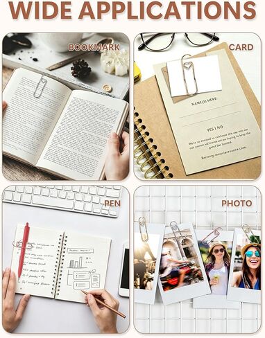 15 Pcs Metal Pen Clip for Notebook, Multi Function Paper Clips, Colorful Pen Holder for Notebook, 2.8-Inch Jumbo Paperclips, Portable and Reusable Planner Accessories in Saudi Arabia