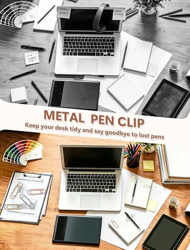 15 Pcs Metal Pen Clip for Notebook, Multi Function Paper Clips, Colorful Pen Holder for Notebook, 2.8-Inch Jumbo Paperclips, Portable and Reusable Planner Accessories in Saudi Arabia