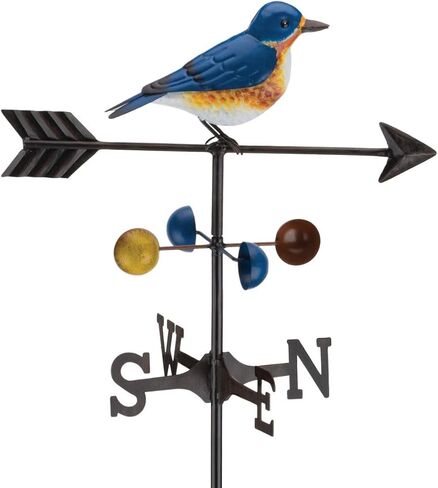 Regal Art & Gift Metal Weathervane Garden Stake - ديكور خارجي مصنوع يدويًا للحديقة والفناء - تصميم متين مقاوم للطقس - كاردينال in Kuwait