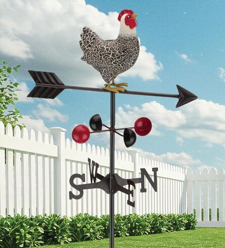 Regal Art & Gift Metal Weathervane Garden Stake - ديكور خارجي مصنوع يدويًا للحديقة والفناء - تصميم متين مقاوم للطقس - كاردينال in Kuwait