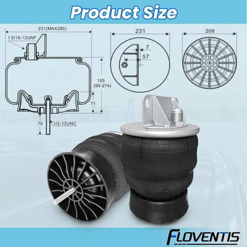 2Pcs Air Spring Bags for Freightliner and Kenworth Trucks OEM Replaces# W01-358-9622, K303-19, 99-9S537, 1R11-221, 39622K Truck Air Ride Suspension Spring Bags (1V9622) in Saudi Arabia