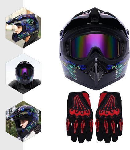 Motorcycle Dirt Bike Motocross Off Road Helmets , Unisex , Adult Racing Helmet in Saudi Arabia
