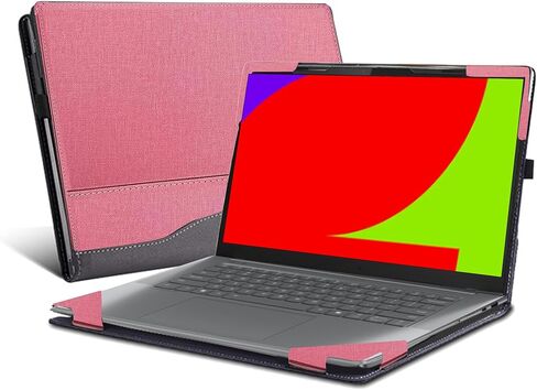 Laptop Case for Lenovo Yoga Slim 7 15ILL9 |Yoga Slim 7i Aura Edition (15" Intel) 15.3inches [Note Other Models] PU Leather Protective Laptop Bag Detachable Shell (Dark Gray) in Kuwait
