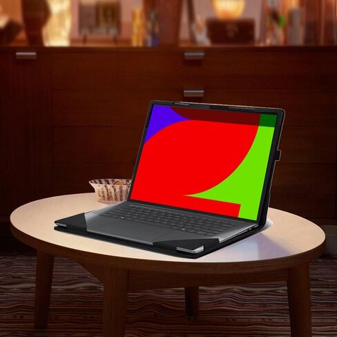 Laptop Case for Lenovo Yoga Slim 7 15ILL9 |Yoga Slim 7i Aura Edition (15" Intel) 15.3inches [Note Other Models] PU Leather Protective Laptop Bag Detachable Shell (Dark Gray) in Kuwait