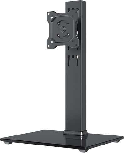 Afaloona Freestanding Single Monitor Stand for 13-32 Inch Screens, Height Adjustable No Clamp Monitor Mount with Tempered Glass Base, Swivel Tilt Rotation, VESA 75x75/100x100mm, Holds 77lbs in Saudi Arabia