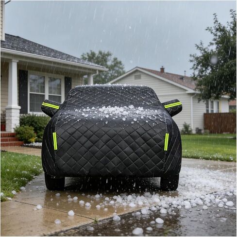 Truck Hail Protection Cover for Truck Length Up to 252" Multi-Layered Anti Hail Blankets Protector Cover Heavy Duty Outdoor Thickened Sun Rain Snow Dust Protection with Zipper Door in Saudi Arabia