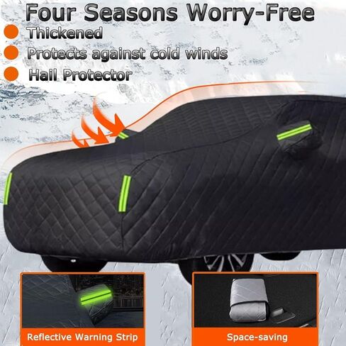 Truck Hail Protection Cover for Truck Length Up to 252" Multi-Layered Anti Hail Blankets Protector Cover Heavy Duty Outdoor Thickened Sun Rain Snow Dust Protection with Zipper Door in Saudi Arabia