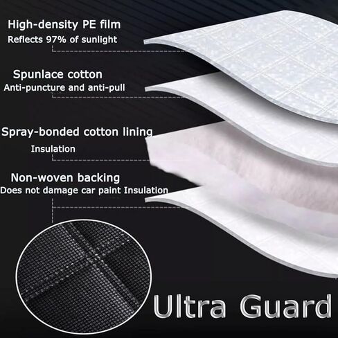Truck Hail Protection Cover for Truck Length Up to 252" Multi-Layered Anti Hail Blankets Protector Cover Heavy Duty Outdoor Thickened Sun Rain Snow Dust Protection with Zipper Door in Saudi Arabia