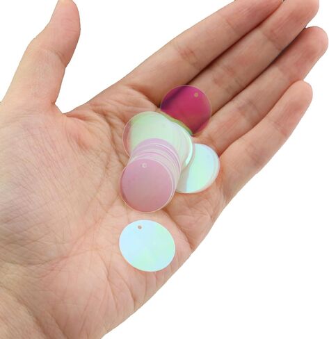 330PCS 20mm Semi Translucent Rainbow Coloured PVC Craft Round Sequins Suitable for Pendants Earrings Hair Accessories Fabric Decorations in Saudi Arabia