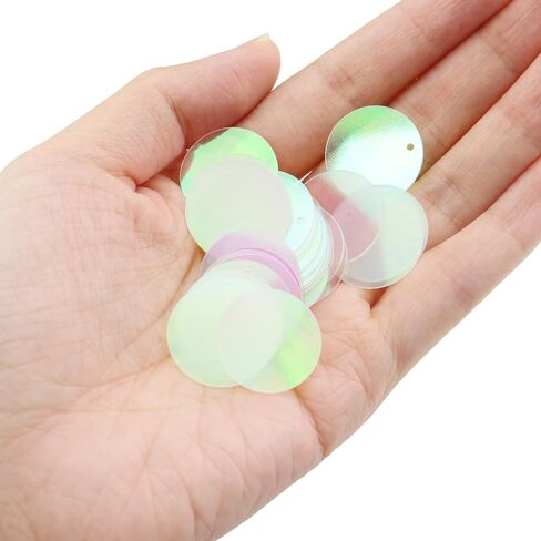 330PCS 20mm Semi Translucent Rainbow Coloured PVC Craft Round Sequins Suitable for Pendants Earrings Hair Accessories Fabric Decorations in Saudi Arabia