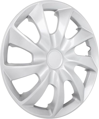 Hubcap Wheel Cover Replacement Premium 17" Hubcaps Set Wheel Rim Cover OEM Style Easy Snap On Hub Caps Universal 4-Pack PP Material Silver in Kuwait